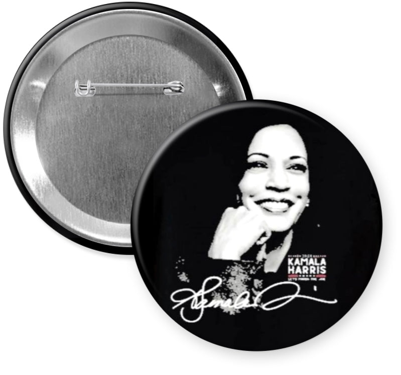 Kamala Harris Autograph Button